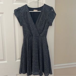 Altar’d State Polka Dot Navy Blue Dress - S